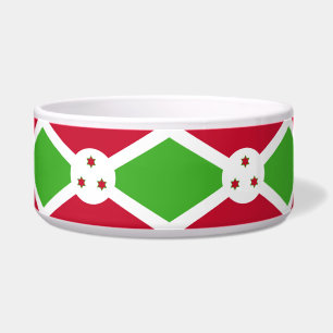 Haustier-Schüssel mit Flagge Burundis Napf