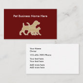 Haustier-Service einfaches Businesscards Visitenkarte (Vorne/Hinten)