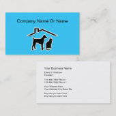 Haustier-Silhouette-Geschäfts-Karten Visitenkarte (Vorne/Hinten)