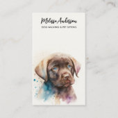 Haustier Sitter Dog Walker Labrador Retriever Pupp Visitenkarte (Vorderseite)