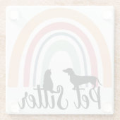 Haustier-Sitter Glasuntersetzer (Rückseite)