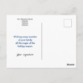 Haustier Sitter Hund mit Weihnachtsbaum und Weihna Postkarte (Rückseite)