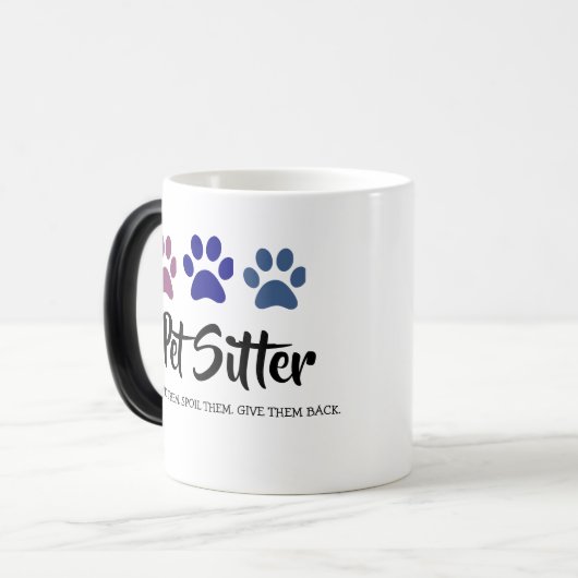 Haustier-Sitter Verwandlungstasse (Vorderseite Links)