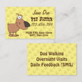 Haustier-Sitter Visitenkarte (Vorne/Hinten)