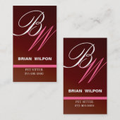 Haustier-Sitter Visitenkarte (Vorne/Hinten)