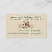 Haustier Sitter Walker Hund Petcare boho Retro Visitenkarte (Rückseite)
