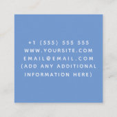 Haustier Sitter Walker Niedlich Adortable Cat Anim Quadratische Visitenkarte (Rückseite)