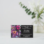 Haustier Sitter Whimsical Abstrakte Blumenkatze Visitenkarte (Stehend Vorderseite)