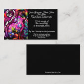 Haustier Sitter Whimsical Abstrakte Blumenkatze Visitenkarte (Vorne/Hinten)