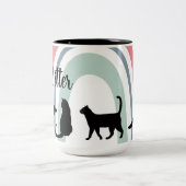 Haustier-Sitter Zweifarbige Tasse (Mittel)