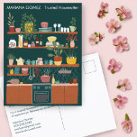 Haustier Sitting Haustier Sittisitter Niedlich ein Postkarte<br><div class="desc">Zeigen Sie Ihren Stil mit dieser handgezeichneten niedlichen Küchenbild vor und hinter der Postkarte des Marketings. Ideal für Hausangestellte, Zuhause-Service, echte Anwesen-Agent und Makler, Kreditgeber, Hypothekenmakler, Mover, Innenarchitekten, Zuhause-Inszenierung und andere in diesem Bereich. Fügen Sie Ihren eigenen Text hinzu, damit er glänzt! Karo meinen Shop für die Abstimmung von Visitenkarten...</div>