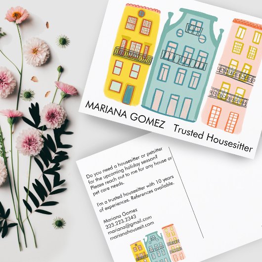 Haustier Sitting Haustier Sittisitter Niedlich ein Postkarte