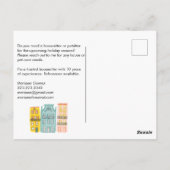 Haustier Sitting Haustier Sittisitter Niedlich ein Postkarte (Rückseite)