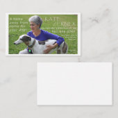 Haustier sitzen Geschäfts-Karte Visitenkarte (Vorne/Hinten)