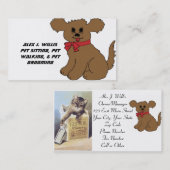 Haustier-Sitzen Visitenkarte (Vorne/Hinten)