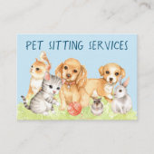 Haustier-Sitzen Visitenkarte (Vorderseite)