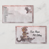 Haustier-sitzende Visitenkarte (Vorne/Hinten)
