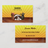 Haustier-sitzende Visitenkarten Visitenkarte (Vorne/Hinten)