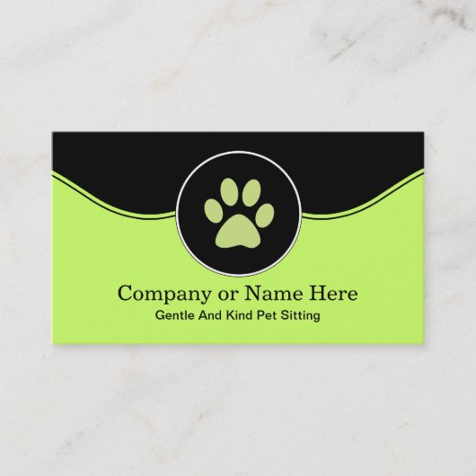 Haustier-sitzende Visitenkarten Visitenkarte (Vorderseite)
