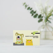 Haustier-Sorgfalt beruflich Visitenkarte (Stehend Vorderseite)