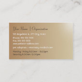 Haustier-Sorgfalt und Adoptions-Geschäfts-Karte Visitenkarte (Rückseite)