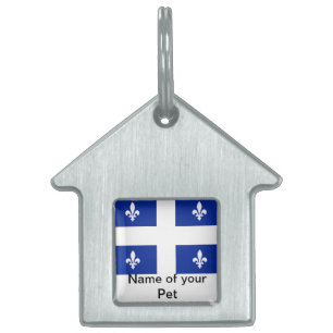 Haustier-Tag mit Flagge in Quebec, Kanada Tiermarke