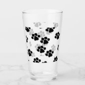 Haustier-Tatzen-Drucke Glas (Vorderseite)