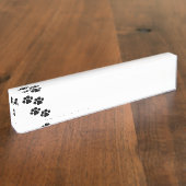 Haustier-Tatzen-Drucke Namensplakette (Seite)