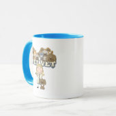 Haustier-Tierarzt-blonde weibliche T-Shirts und Tasse (Vorderseite Links)