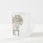 Haustier-Tierarzt-weiße männliche T - Shirts und Mattglastasse (VorderseiteRechts)