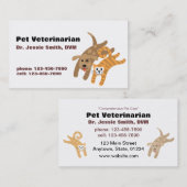 Haustier-tierärztliche Haustierpflege-Visitenkarte Visitenkarte (Vorne/Hinten)