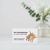 Haustier-tierärztliche Haustierpflege-Visitenkarte Visitenkarte (Stehend Vorderseite)