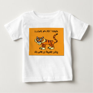 HAUSTIER-TIGER-KLEINKINDER VERURTEILEN JERSEY-T - BABY T-SHIRT