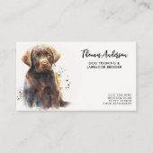 Haustier Trainer Labrador Retriever Wasserfarben K Visitenkarte (Vorderseite)