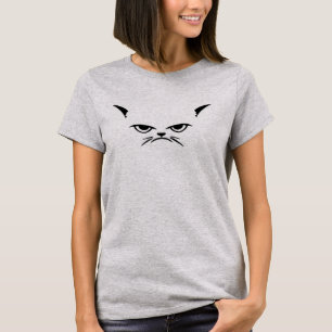 HAUSTIER-Trend inte des mürrischen Katzengesichte T-Shirt