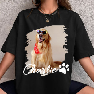 Haustier-Typografie Einfach Moderne Individuelle H T-Shirt