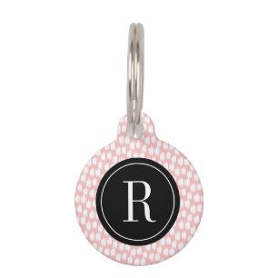 Haustier-Umbau des Ballerina-rosa Tierdruck- Tiernamensmarke