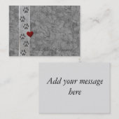 Haustier-Verlust-Beileids-Geschäfts-Karte Visitenkarte (Vorne/Hinten)