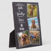 Haustier-Verlust Rustikales Schiefer Beileid Gesch Fotoplatte (Seite)