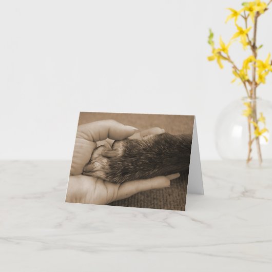 Haustier-Verlust - Touch eines Engels Karte (Gelbe Blume)