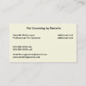 Haustier Visitenkarte (Rückseite)