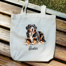 Haustier Wasserfarbe Berner Sennenhund Braun Perso