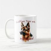 Haustier-Wasserfarbe Schäferhund Personalisieren Kaffeetasse (Links)