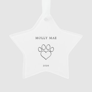 Haustier-Weihnachtsbaum-Stern-Hund/Katze-Ornament Ornament