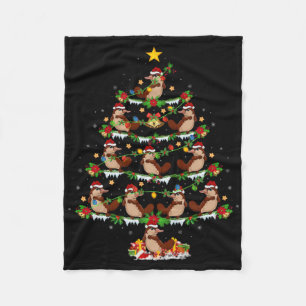 Haustier-Weihnachtsbeleuchtung Weihnachtsmann Schn Fleecedecke