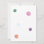 Haustier Welpen Hund Geburtstag Pawty Einladung (Rückseite)