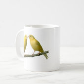 Haustier-zitronengelber Vogel-Waren Kaffeetasse (Vorderseite Links)