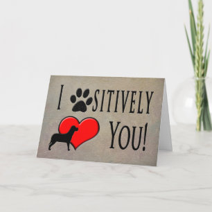 Haustier zum Besitzer Geburtstag- PAWSITIV LIEBE S Karte