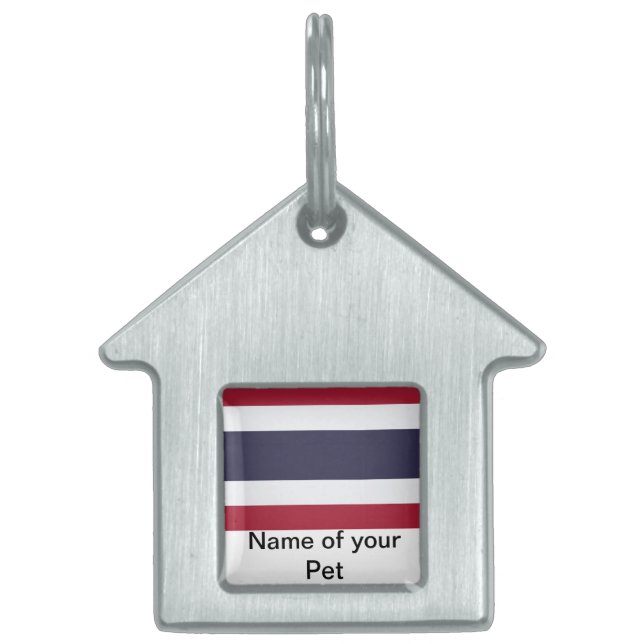 Haustieranhänger mit Flagge Thailands Tiermarke (Vorderseite)