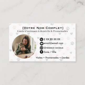 Haustierbetreuung personalisierbare Visitenkarte